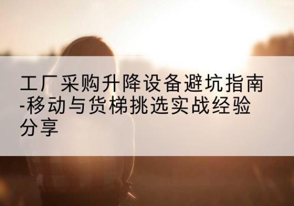 诏安移动式升降机怎么选-工厂采购升降设备避坑指南-移动与货梯挑选实战经验分享